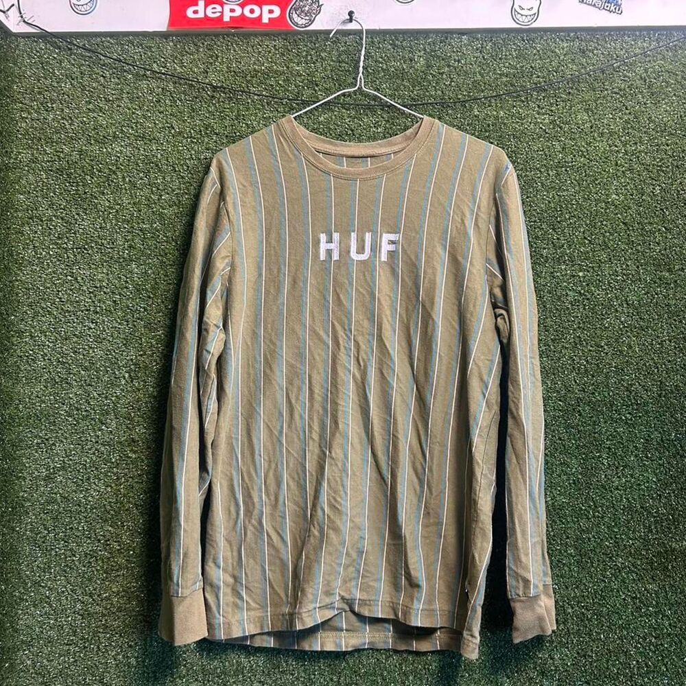 Huf Men's Green and Khaki Shirt